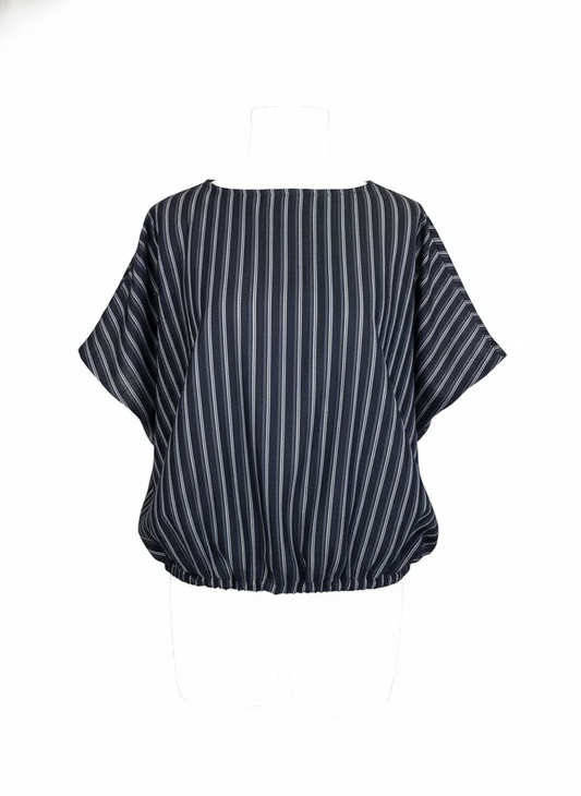 MB013-D 女裝牛仔藍間寬鬆上衣