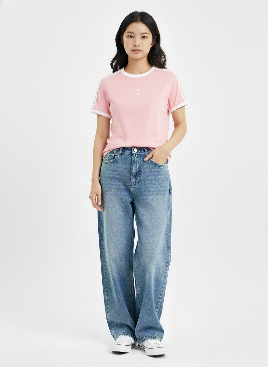 MT004-W 女裝全棉寛鬆Tee