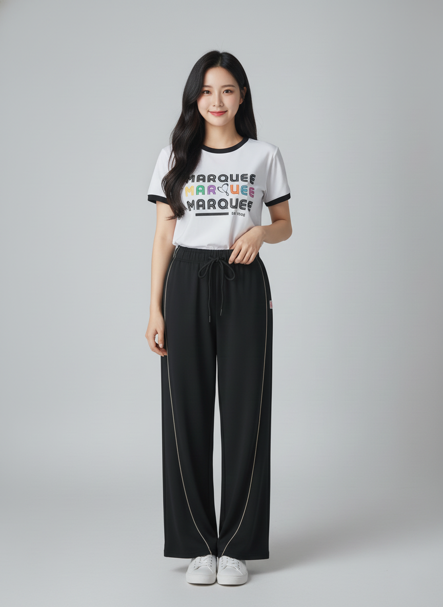 MLP044-B 女裝針織全棉長褲