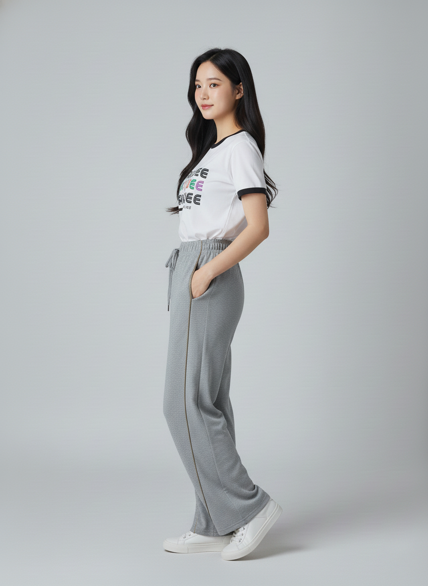 MLP044-H 女裝針織全棉長褲