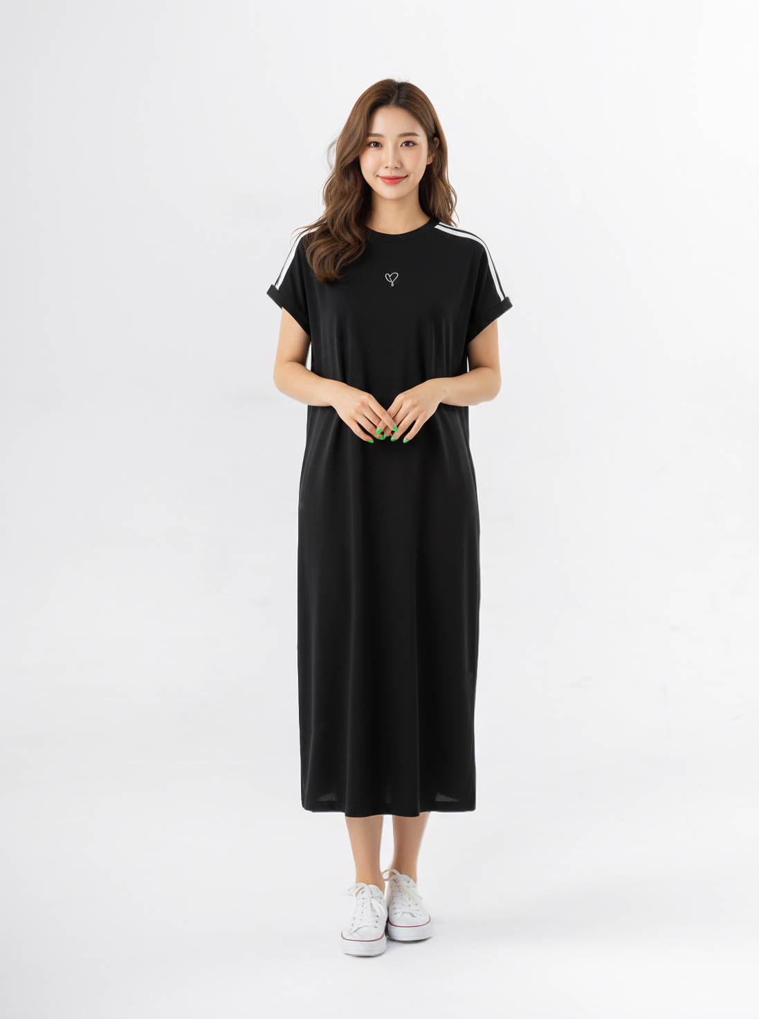 MD003 女裝全棉寬鬆直身長裙