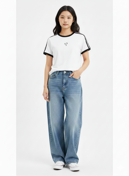 MT004-W 女裝全棉寛鬆Tee