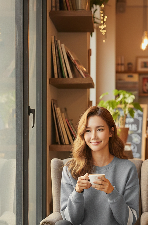 WW022-H 女裝棉質灰色白間衣袖衛衣