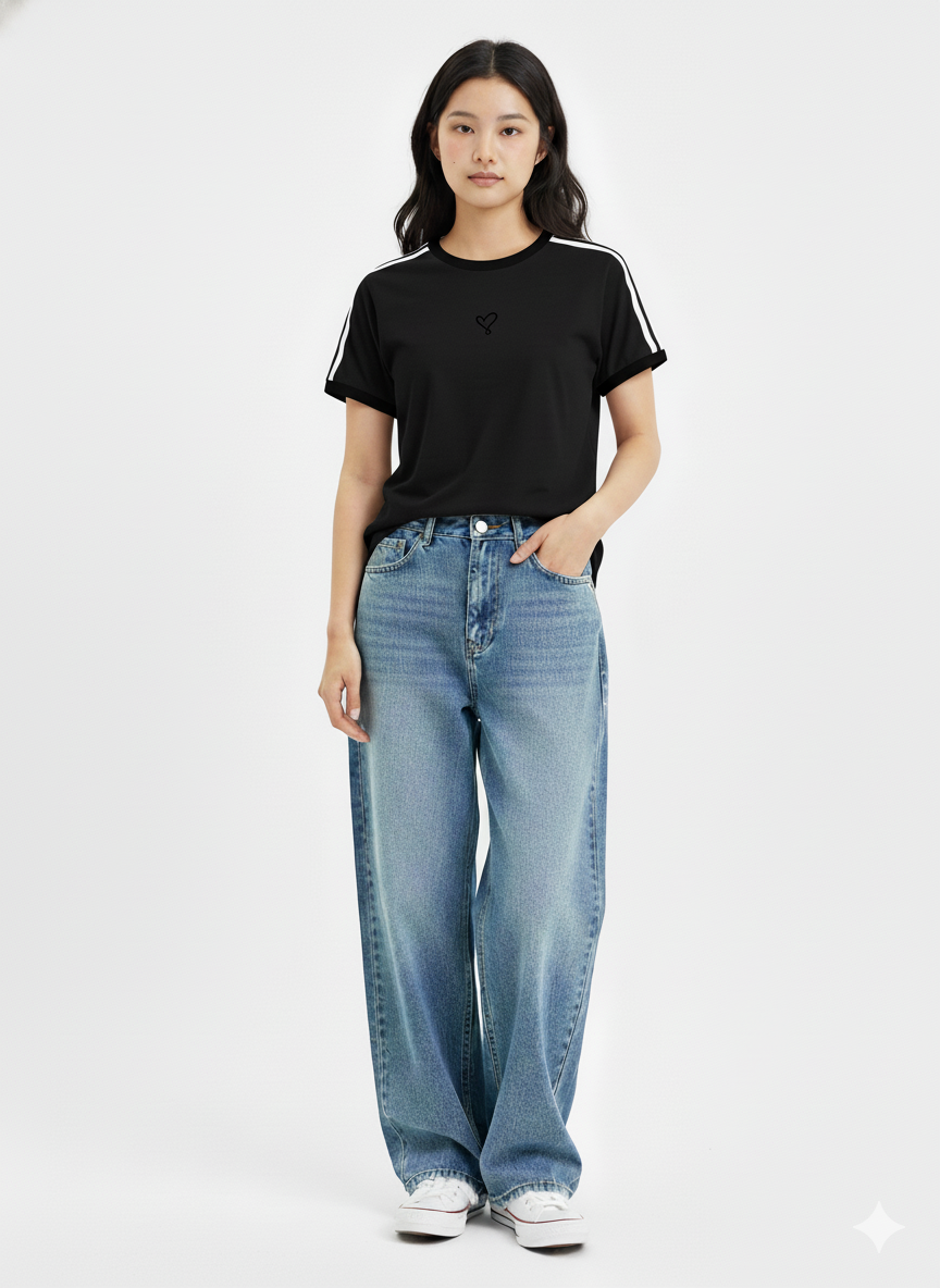 MT004-W 女裝全棉寛鬆Tee