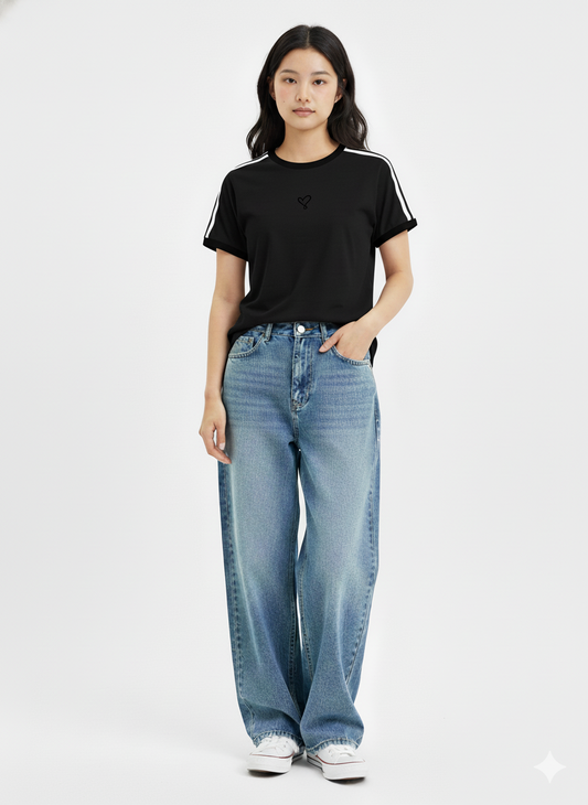 MT004-W 女裝全棉寛鬆Tee